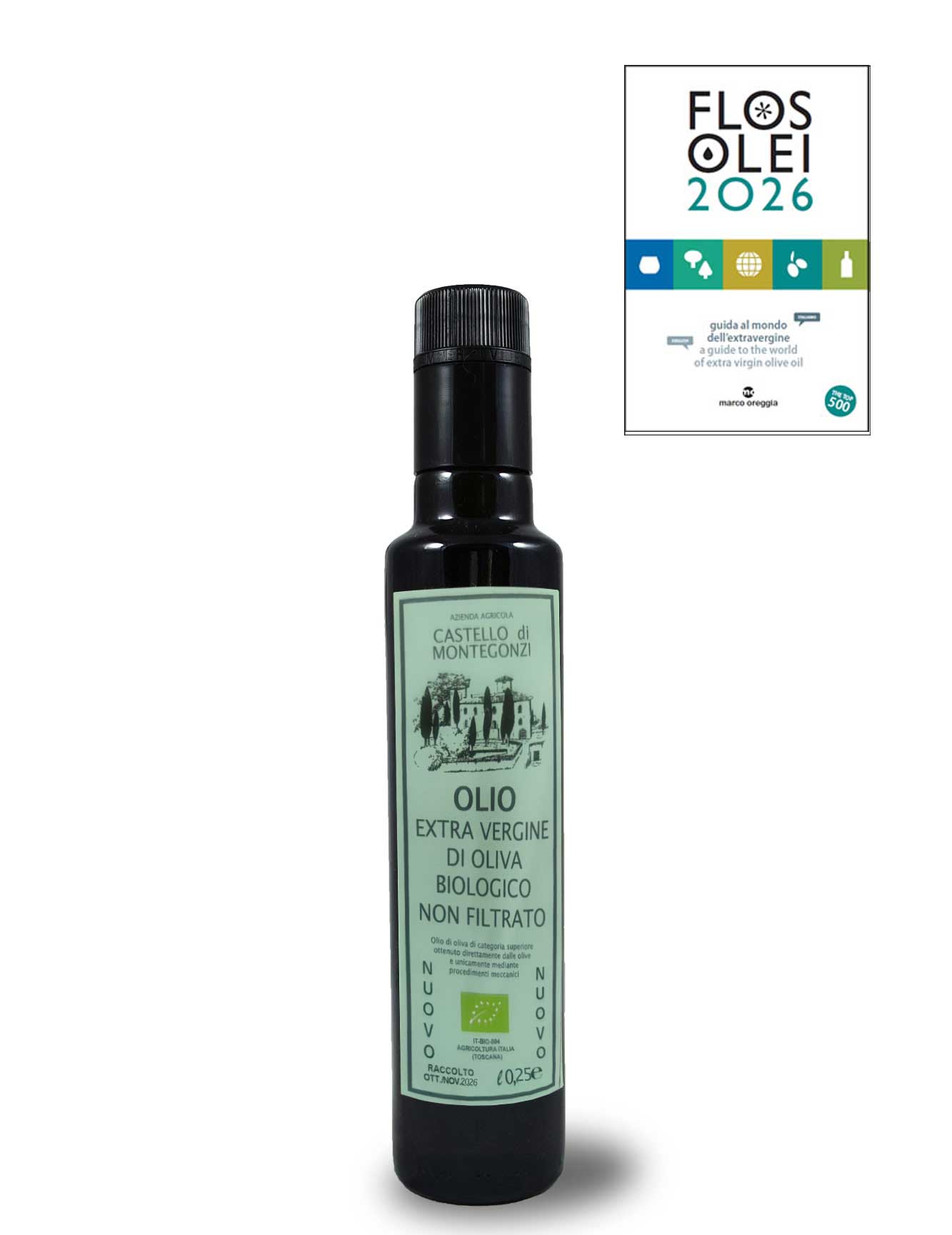 Biologico non filtrato Olio Nuovo 0,25 ml 2026 FLOS OLEI