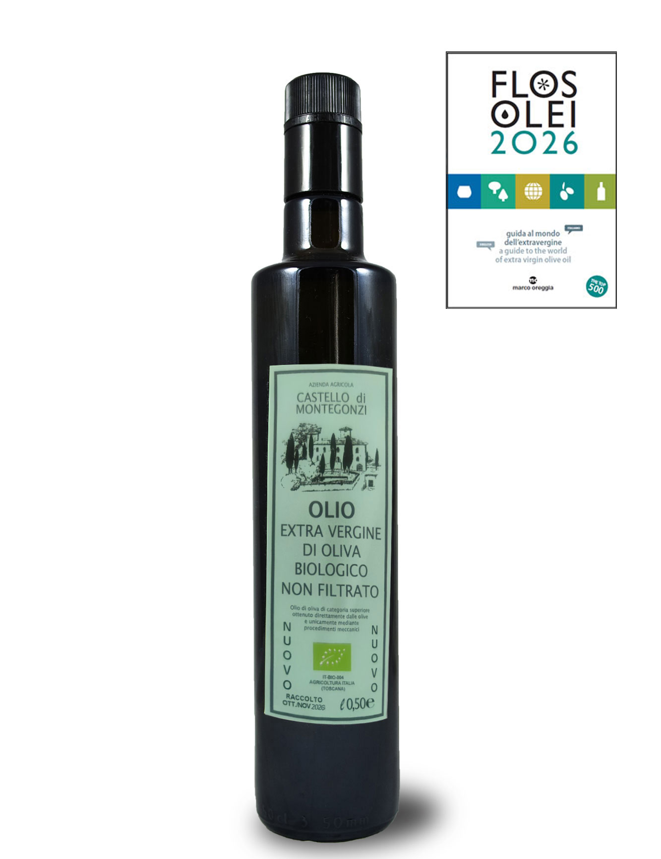 Biologico non filtrato Olio Nuovo 0,50 ml 2026 FLOS OLEI